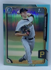 2015 Bowman Draft Chrome Brandon Waddell Pirates 1st Prospect Sky Blue Refractor