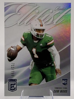 2025 Donruss Elite Cam Ward Rookie Elitist #/799 #8 Tennessee Titans SN
