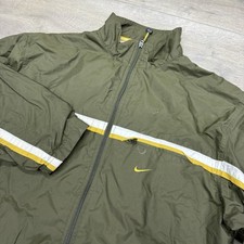 VTG Nike Grey Tag Y2K Mens Windbreaker Jacket Sz L Colorblock Green