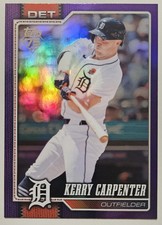 2026 Topps Series 1 Purple Rainbow Foil 191/250 Kerry Carpenter 