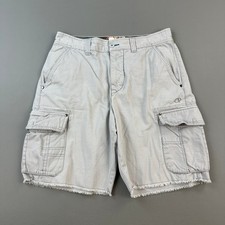 Vintage OP Ocean Pacific Shorts Mens 34 Gray Utility Cargo Skate Surf Y2K