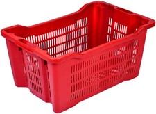 1 Cassa Cassetta Agricola Forata Impilabile Sovrapponibile cm. 52x35x31h