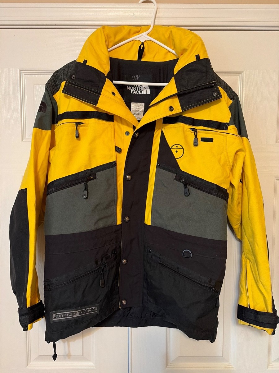 Vtg Scot Schmidt North Face Steep Tech Jacket Medium Yellow | eBay