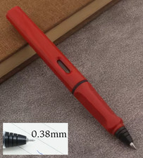 Ink Cartridge Rollerball Pen, Red with Chrome Clip, Extra Fine Tip 0.38 mm 