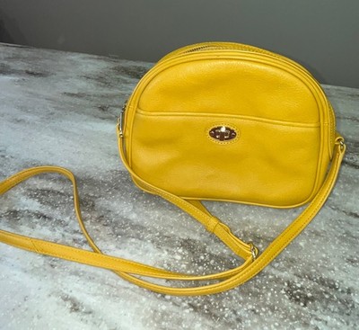 Talbots Yellow Pebbled Leather Crossbody Bag