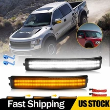 2X LED Side Mirror Light Turn Signal Lamp Amber/White For Ford F-150 2009-2014