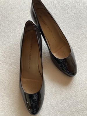 Schicke, elegante Pumps Gr. 5 Peter Kaiser, dunkelgrau Lack, wie neu
