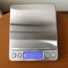 500gx0.01g Digital Jewelry Scale Kitchen LCD Display Stainless Steel Dust-proof