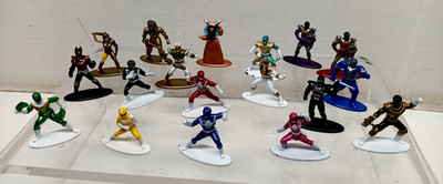 Power Rangers Nano Metalfigs Mini-Figures Jada DieCast LOT of 18  VGC