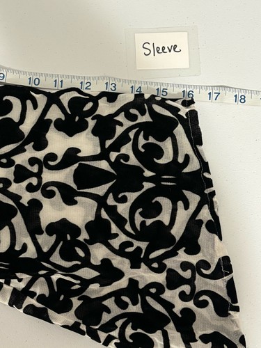 Alfani Womens Asymmetrical Tunic Top 1X Plus Floral Velvet Artsy Romantic Goth - Picture 11 of 13