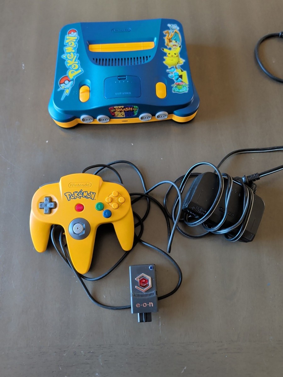 非常に珍しいポケモンN64コンソール Nintendo N64 Pokemon Pokemaniac Limited Edition Console/ SEE