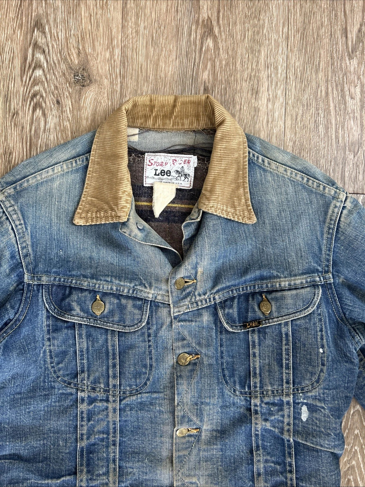 Vtg Lee Storm Rider 101-LJ Denim Jacket 40 R 60s-70s Union Made USA Wool Lined
Opens in a new window