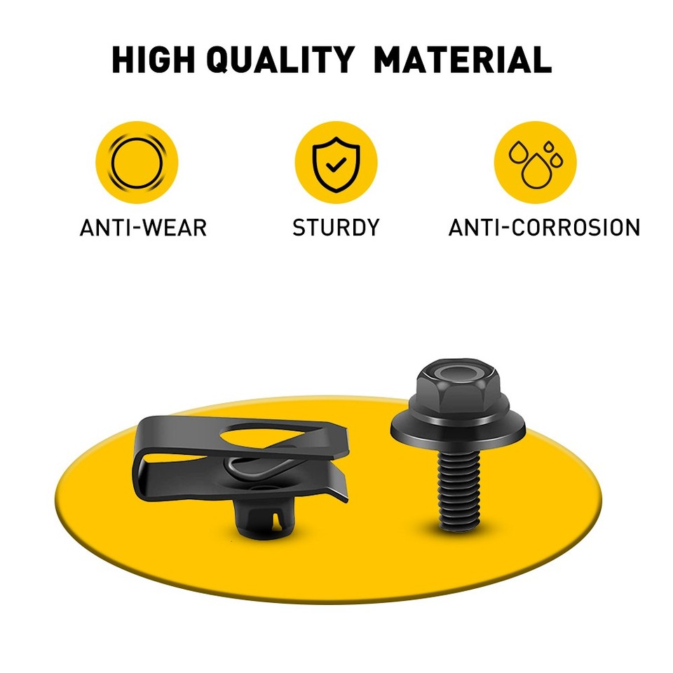 190X Car Trim Bumper Clips Plastic Retainer Rivets Fastener Fender Push Pin Set