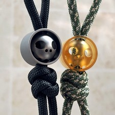 Titanium PEI Knife Paracord Bead Lanyard Pendant EDC Charm Bracelet Bead DIY