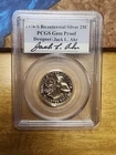 1976-S 25c Silver Bicentennial Quarter PCGS Gem Proof Jack L. Ahr Signed Label
