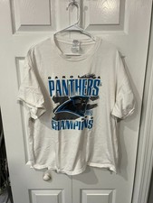Vintage Delta Pro Carolina Panthers Super Bowl 38 White Tee Shirt XL