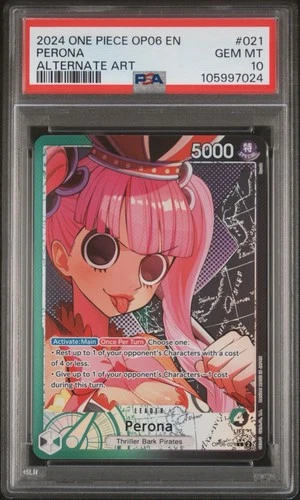 2024 One Piece Perona Alternate Art OP06-021 PSA 10 GEM MT