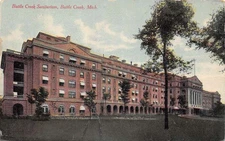 Battle Creek Michigan Battle Creek Sanitarium, Color Lithograph Postcard U12576