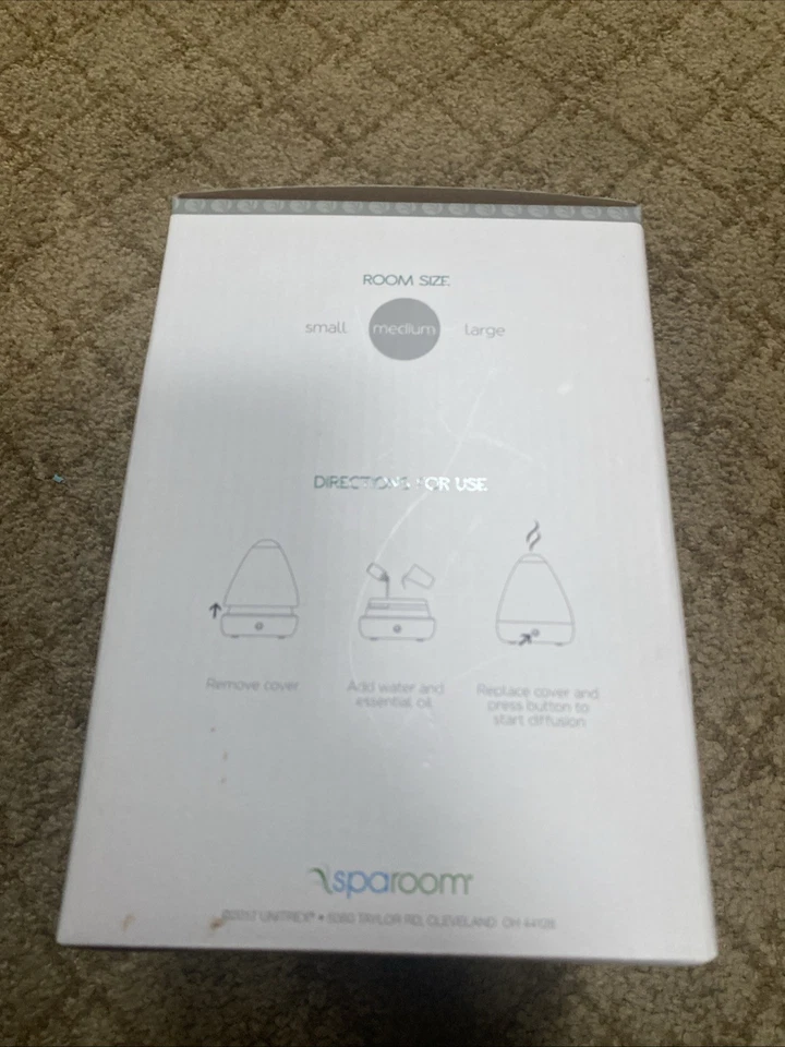 Difusor ultrasónico de aceites esenciales SpaRoom PureMist con modos de luz giratoria Foto 2 de 4