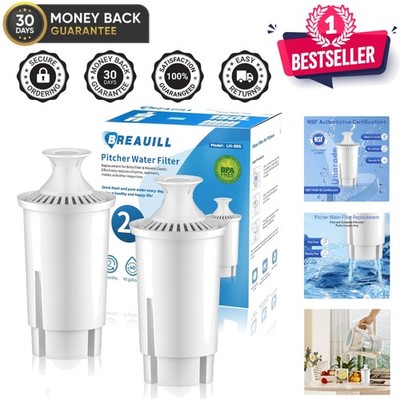 2 Pack Coconut Shell Activated Carbon Water Filters for Brita Pitchers