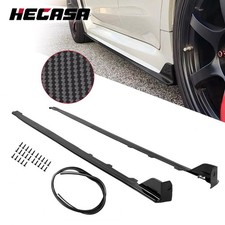 HECASA Side Skirts For Subaru WRX / WRX STi 2015-2021 ABS Carbon Fiber Look Pair