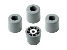 4 LARGE  EXTRA TALL ROUND GRAY RUBBER FEET  TABLES, DESKS, SOFAS, BEDS, -US MADE