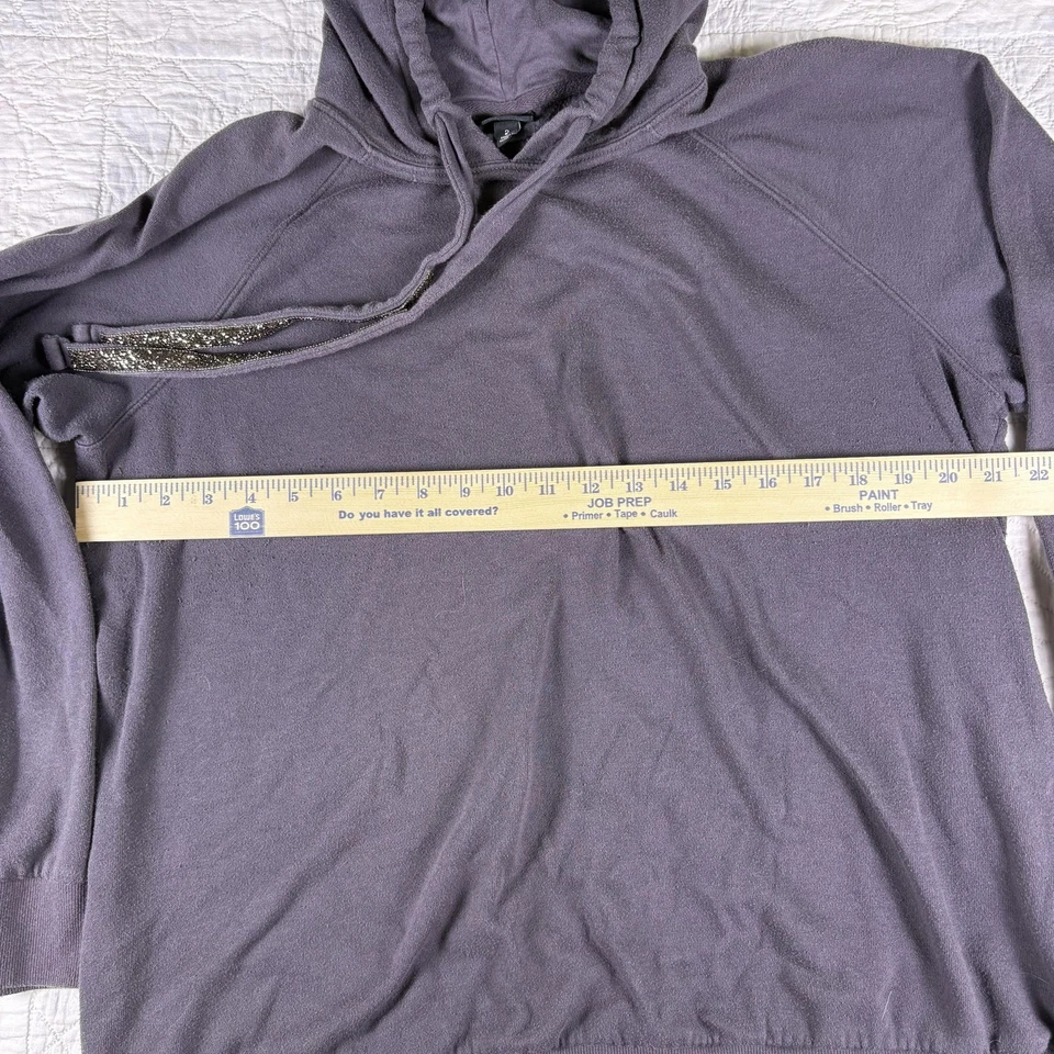 Torrid Hoodie Womens 2 Purple Pullover Glitter Drawstring Relaxed Fit Sweatshirt - Image 4 of 4