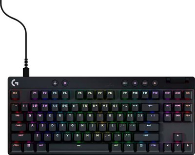 Logitech - PRO X TKL RAPID Wired Hall-Effect Gaming Keyboard with