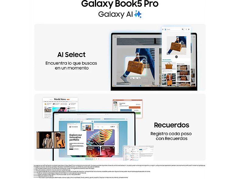 Portátil - Samsung Galaxy Book5 Pro Copilot+ PC, 14" WQXGA+ Táctil, Intel® EVO™ - Imagen 3 de 4