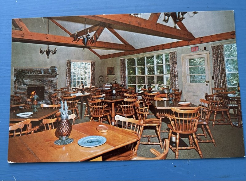 The Dog Team Restaurant Lounge Postcard | Middlebury VT - Dining Room, Interior