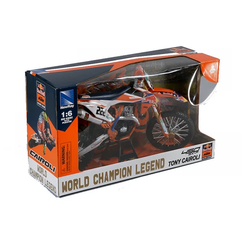 RED BULL KTM 450 SX-F N.222 TONY CAIROLI 1:6 New Ray Moto Modellino Nuovo - Immagine 3 di 3
