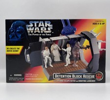 1996 Star Wars Power of The Force Detention Block Rescue w Opening Escape Hatch