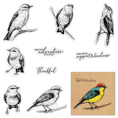 Hying Bird Words Clear Stamps for Card Medium (approx. 1.5 x 2 inches) 