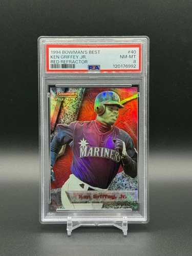 1994 Bowman’s Best Ken Griffey Jr. Red Refractor Psa 8 Mariners #40