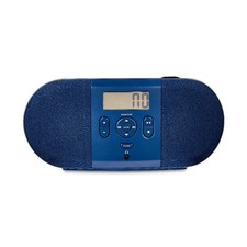 Portable CD Boombox with Digital FM Radio in Navy Blue