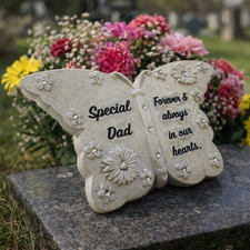 SPECIAL DAD Father Butterfly Memorial Stone Grave Tribute Remembrance Ornament