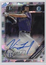 2019 Bowman Chrome Prospect Atomic Refractor 44/100 Vince Fernandez Auto 0rd2