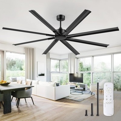 ZMISHIBO 84 Inch Industrial DC Motor Ceiling Fan, Large Ceiling Fan