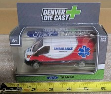 2019 FORD TRANSIT VAN Ambulance Paramedic DIE CAST 1:48 O SCALE  VEHICLE