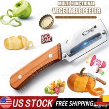 1-3PCS 2 in 1 Multi Functional Vegetable Peeler with Bottle Opener and Wooden Ha