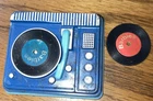 Vintage 1960’s Barbie Skipper Francis Blue Record Player With 2 Records