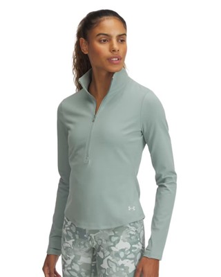Under Armour Motion 1/2 Zip Women's Shirt, Silica Green/Hydro