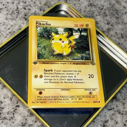 1st Edition Pikachu HP 60/64 😱 | Jungle Set WOTC | Vintage Pokémon TCG Card