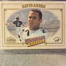 2001 Fleer Tradition Glossy David Akers #326 Unsung Heroes Philadelphia Eagles