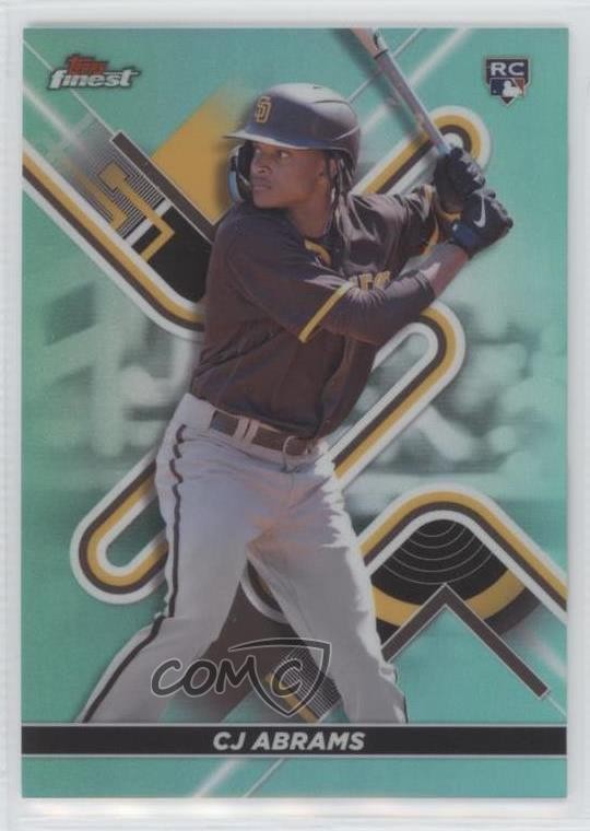 2022 Topps Finest Aqua Refractor 57/199 CJ Abrams #39 0bn9