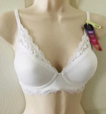 Maidenform ~ White ~ Lace Wireless Convertible Bra ~ DM1190 ~ 34B ~ New
