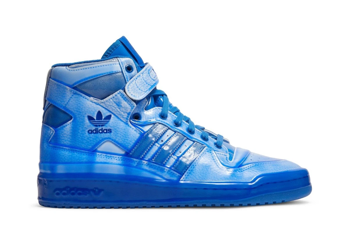 靴 adidas forum mid studded jeremy scott adidas Jeremy Scott x Forum High Dipped - Blue for Sale