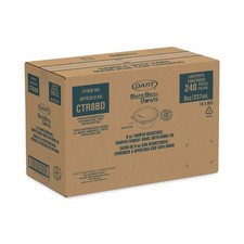 Dart CTR8BD 8 oz. Tamper-Resistant/Evident Dome Lid Bowls - Clear (240/CT) New