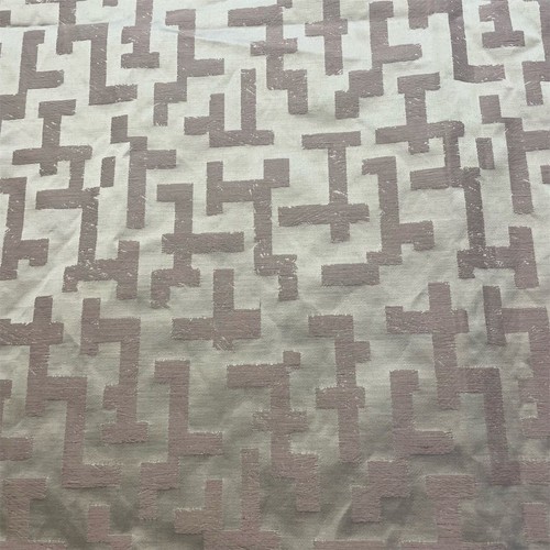 West Elm Beige Geometric Curtain Panels 48x108 Light Filtering Set of 2 - Picture 2 of 5