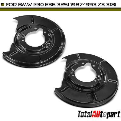 2x Brake Dust Shield for BMW 325e E30 1985-1987 325iX 1989-1991 323ti Rear Side